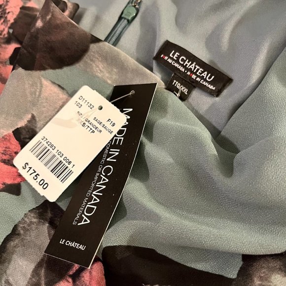 NWT Le Chateau Asymmetrical High-Low Cowl Neck Dress - Picture 5 of 15